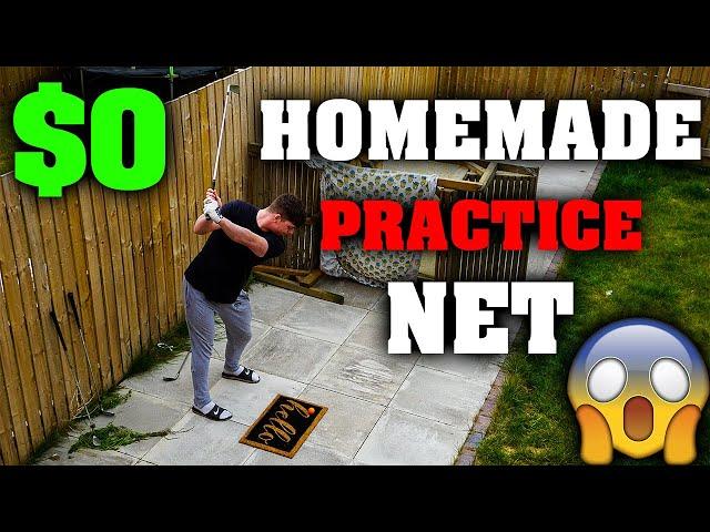 HOW TO MAKE A HOMEMADE PRACTICE NET FOR FREE!!