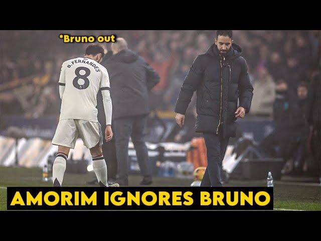 CLIP: Ruben Amorim Ignored Bruno Fernandes After  Silly Red Card Against Wolves