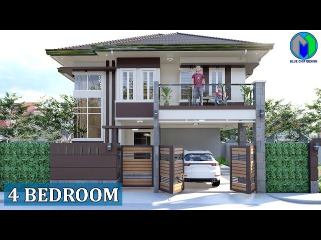 Two Storey House Design, 4 Bedroom