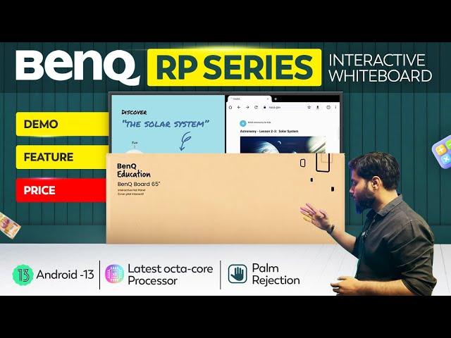 Product Review of 75 inch Educational Benq Interactive Flat Panel  RP Series Demo in hindi