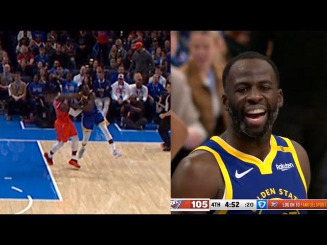 Draymond Green takes a swing at Lu Dort and hits him in the head vs OKC 