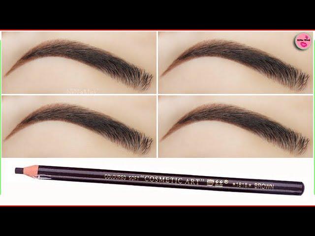 How to do brows with pencil step by step?