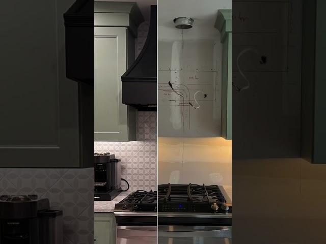 Before + After Backsplash. Tile sourced by Universal Tile in Connecticut. #tile #backsplash #ytshort