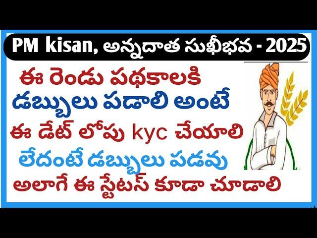Pm kisan 20th installment release date telugu|annadatha sukhibhava amount release date 2025|pm kisan