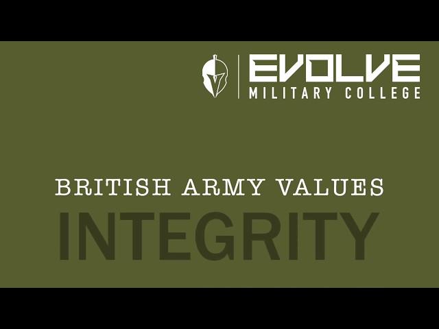 Evolve Military College Values 3 Integrity