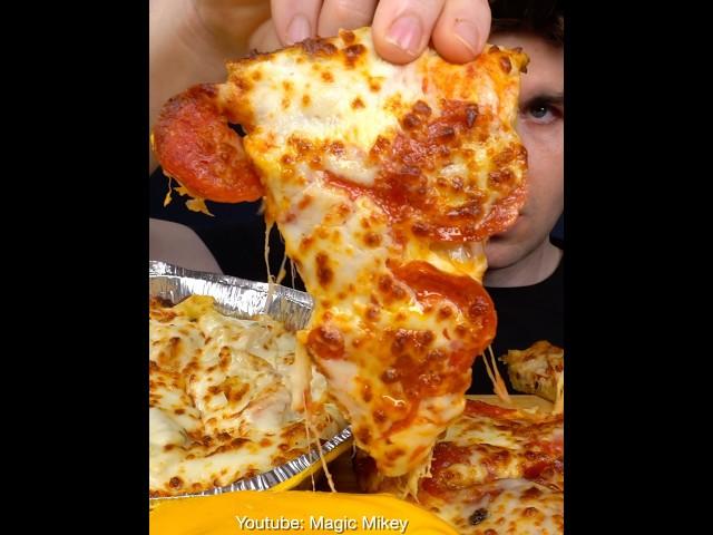 Domino's Pizza (my FAVORITE menu items) + Wingstop Ranch #asmr #mukbang #dominos