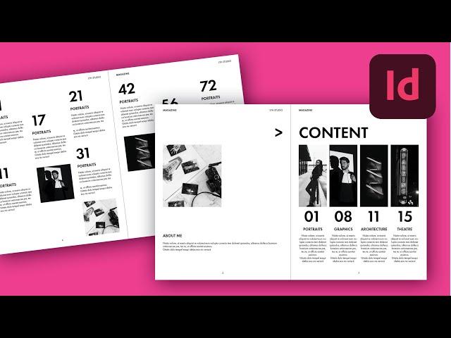 How to make Simple, Modern Contents page in InDesign