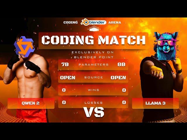 BUDDYCODE- AI VS AI || BLENDER Coding Challenge || Challenge 3 ||  QWEN2 7B VS LLAMA 8B