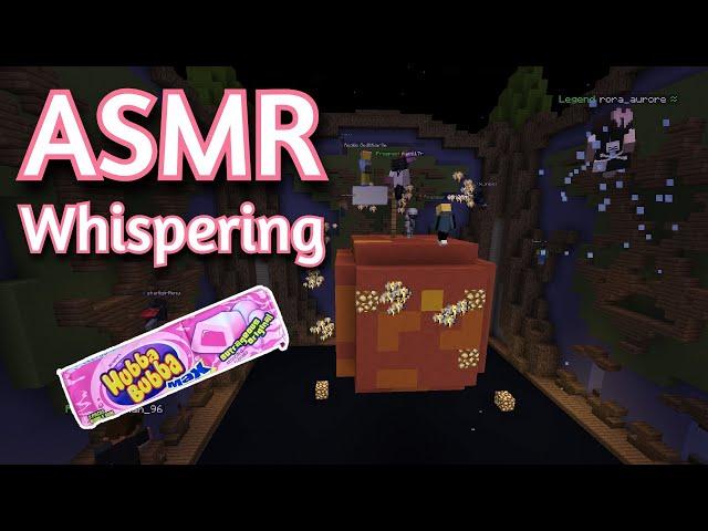 ASMR Gaming | MINECRAFT BUILD BATTLE GUM WHISPERING | Keyboard/Mouse Sounds 