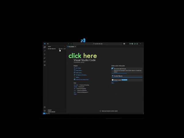 How i can create web site with visual studio code