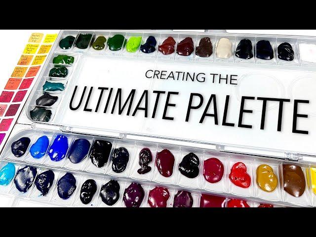 Creating The Ultimate Watercolour Palette! Narrowing My Collection Down To 50 Colours!!!