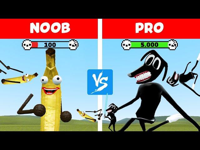 NOOB vs. PRO: CARTOON DOG vs. BANANA! (Garry's Mod Sandbox) | JustJoeKing