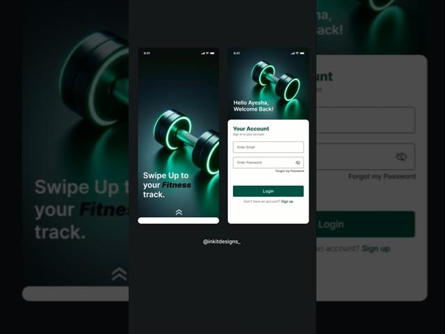 Lets create Fitness Mobile App design by using Figma