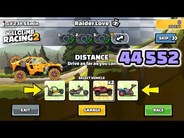 Hill Climb Racing 2 - 44552 points in RAIDER LOVE Team Event