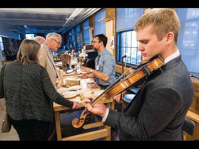 Violin Making & Repair student demonstration