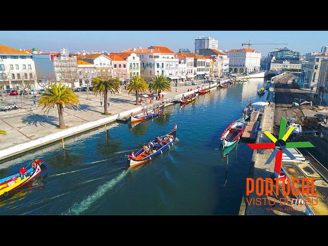 Aveiro the Venice of Portugal aerial view ️  Aveiro a Veneza de Portugal vista do céu - 4K UltraHD