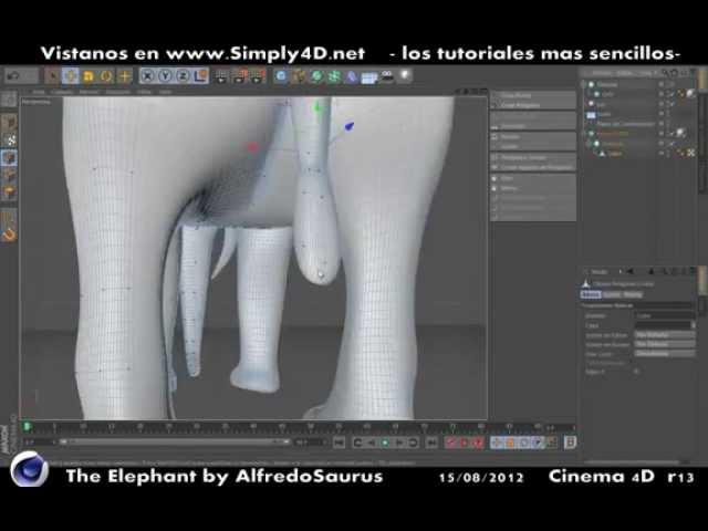 SPEED MODELING ELEPHANT IN CINEMA 4D