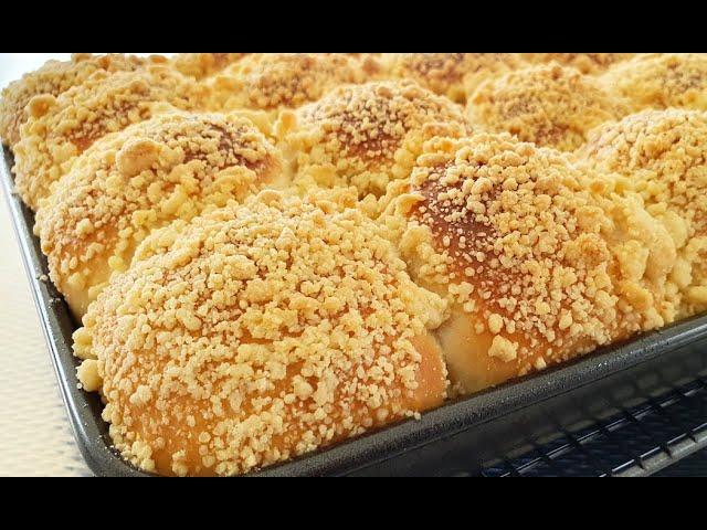 [ No knead ]  Dinner roll crumble / EASY & DELICIOUS