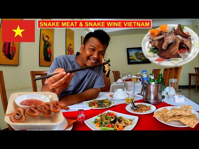 Eating Snake Meat and Drinking Snake Wine in Hanoi Vietnam 