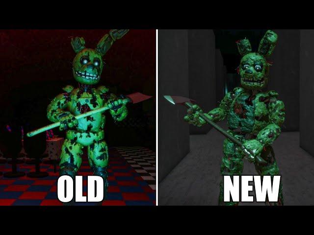 Pillar Chase OLD Vs NEW Springtrap Comparison - How Far Game Has Come?