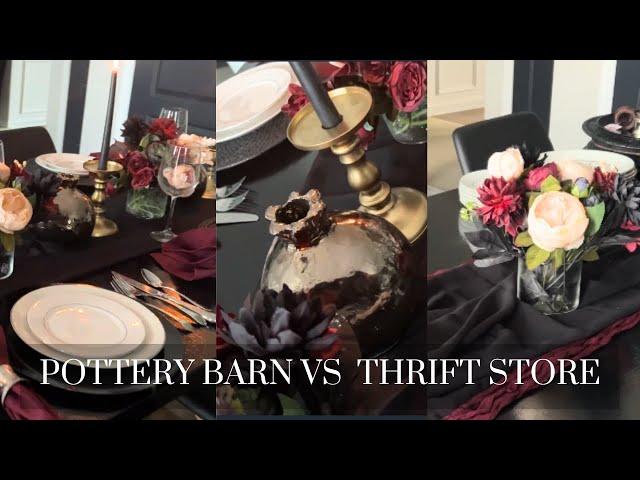 DECORATE WITH ME|POTTERY BARN INSPIRED |LUXE FOR LESS|MOODY FALL TABLESCAPE