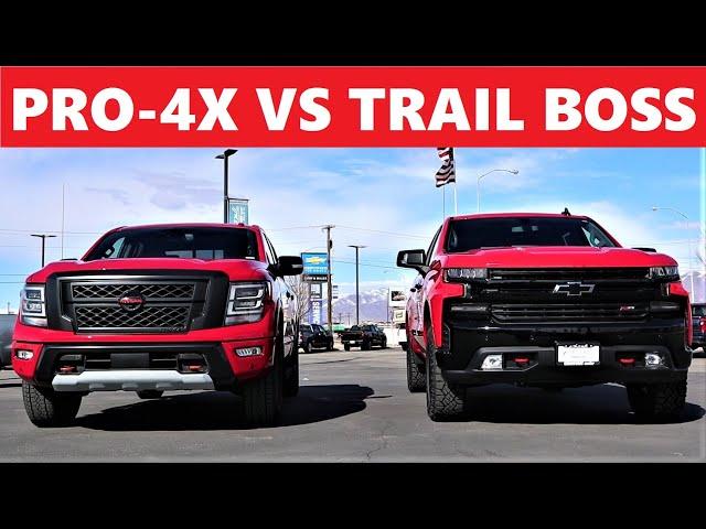 2021 Chevy Trail Boss Vs 2021 Nissan Titan Pro-4X: Which Is Better Overall?