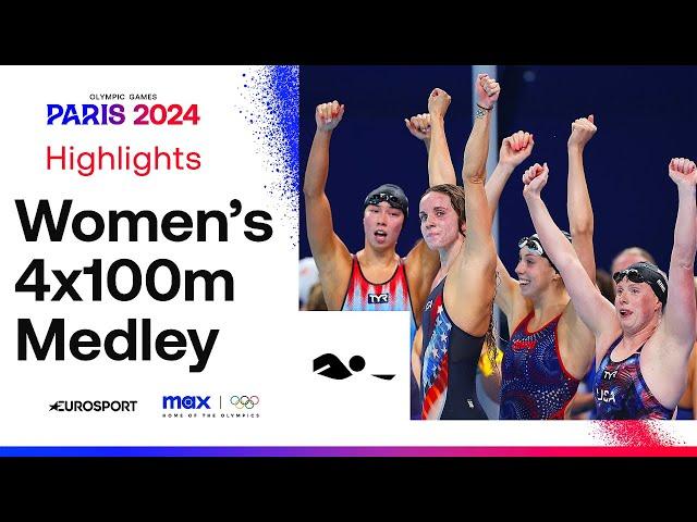 STUNNING SCENES!  | Women's Swimming 4x100m Medley Relay Highlights | #Paris2024