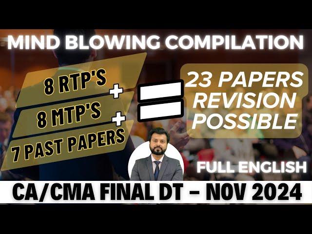 8 RTP + 8 MTP + 7 PAST PAPERS | LAST DAY REVISION | CA FINAL Direct Tax | FULL ENGLISH |Aarish Khan