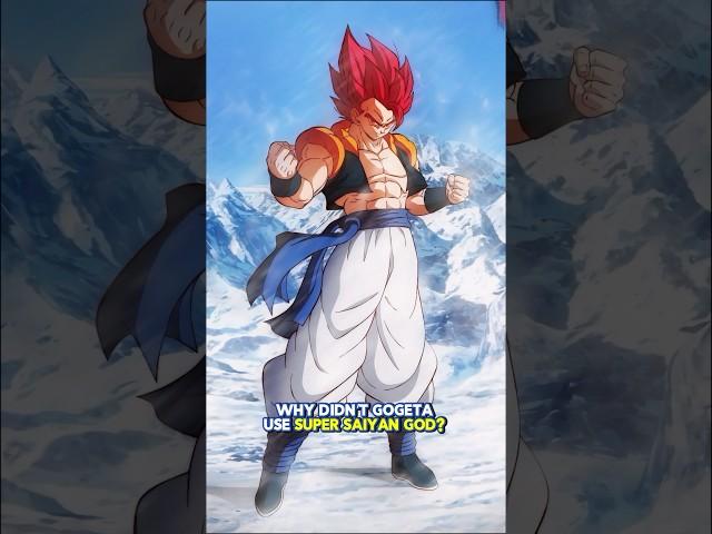 Why did Gogeta never use Super Saiyan God?!