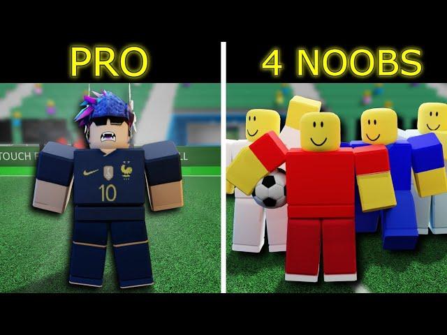 Can 4 Noobs Beat 1 Pro? (Touch Football 4v1 vs Akashi)