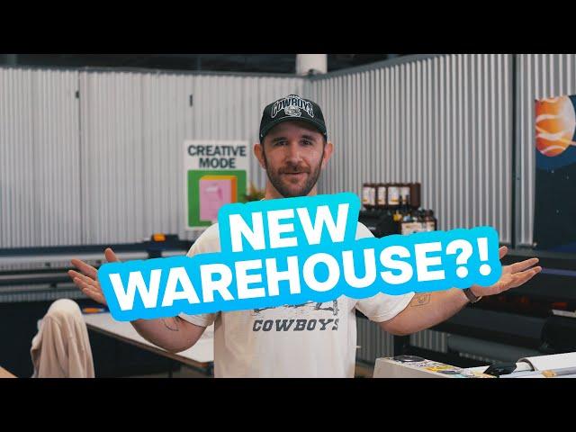 NEW PRINT SHOP WAREHOUSE + How I (Currently) Print Stickers