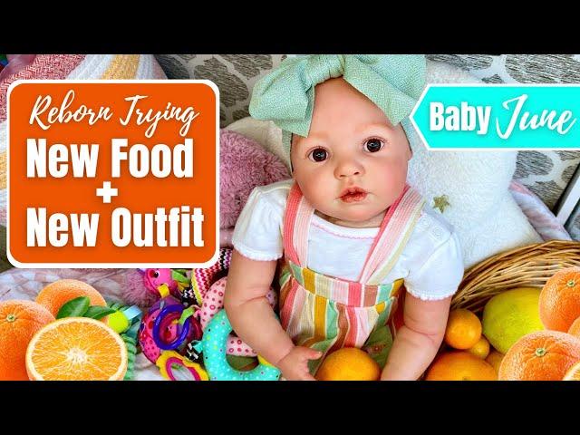 Reborn Baby Morning Routine: Nature Walk, Delicious Snack & Outfit Change with Baby June!