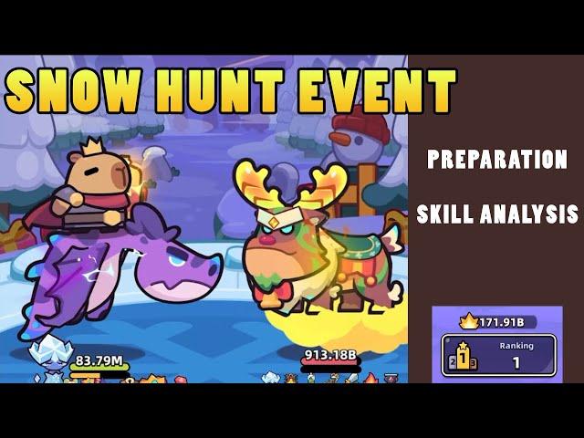 Capybara Go! - Snow Hunt Event: Preparation and Skill Picking to maximize the damage