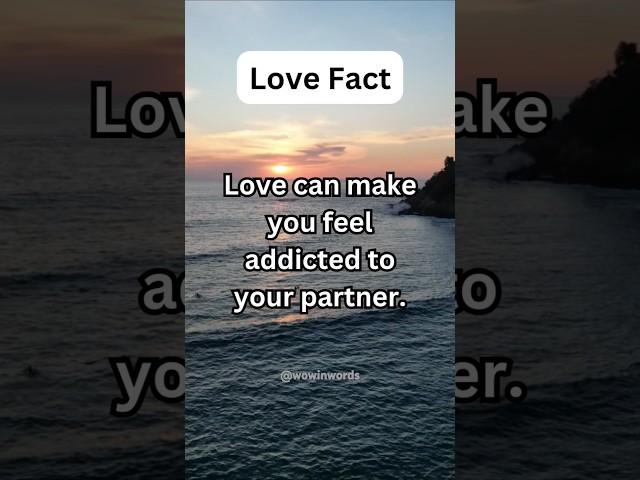 Love Fact - Love can make you feel addicted to your partner...#shorts #shortsviral #subscribe