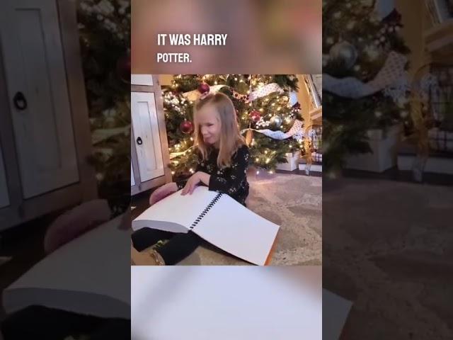 They surprised her with Harry Potter books in braille so she can read them herself ️