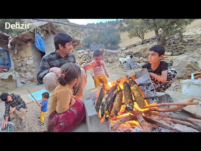 Aghaqarboun and his children are building a new warehouse for their belongings