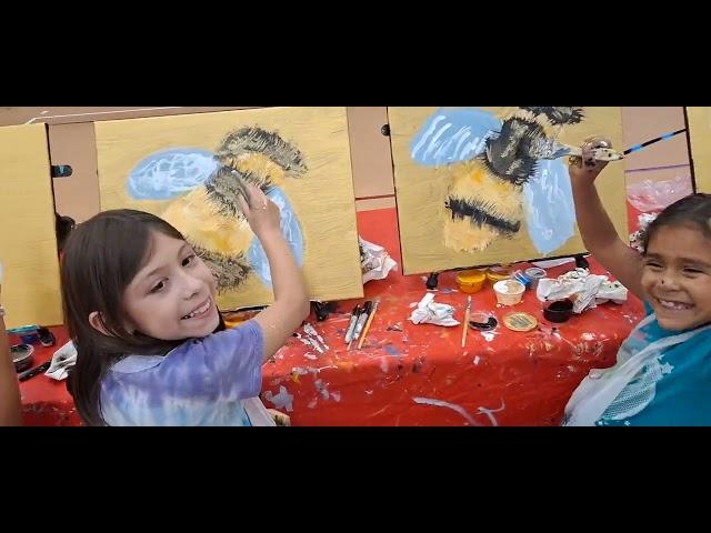 Island Union Summer School painting the Golden Bumble Bee