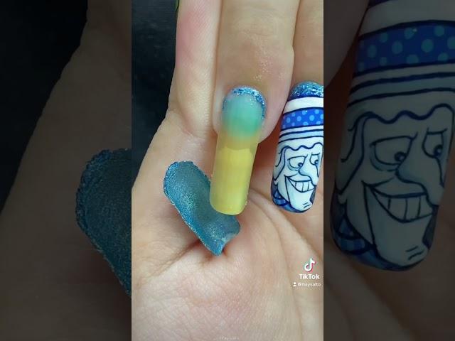 A Holo Taco Polish Stained my Nails Blue!  #shorts #holotaco