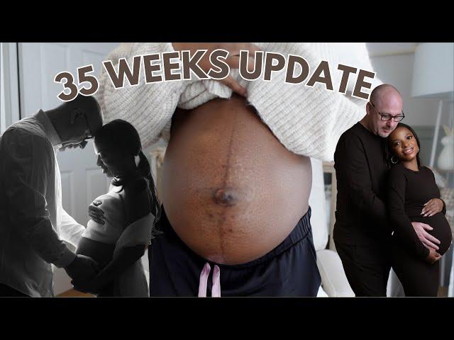 WHY I KEPT MY PREGNANCY PRIVATE | 35 WEEKS UPDATE | bwwm interracial couple