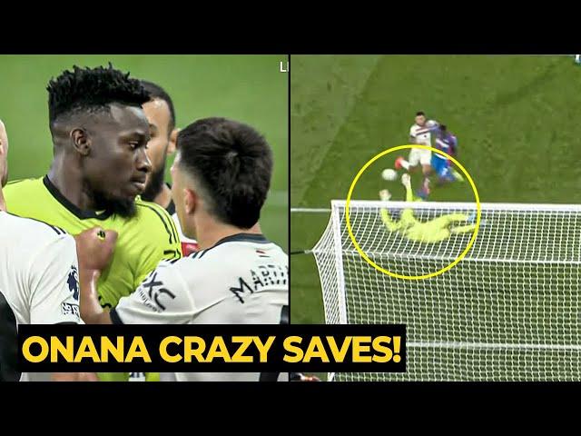 Lisandro Martinez wild reaction after Onana made two brilliant saves against Crystal Palace