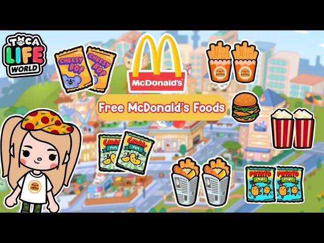 Free McDonald’s Foods in Bopcity Tocalifeworld | free popcorn and fries in Tocalifeworld 