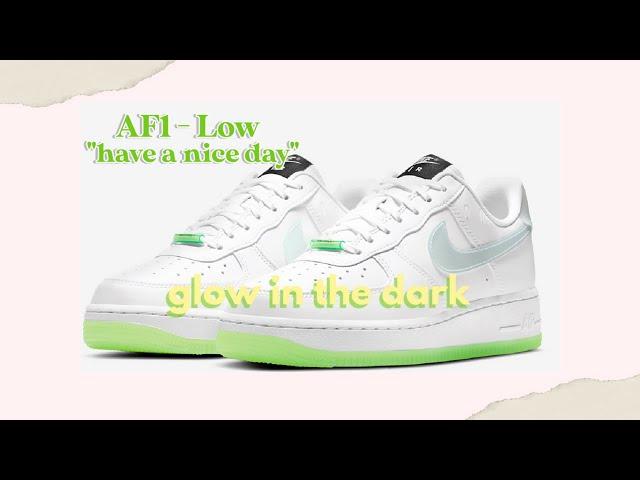 Nike Air Force 1 Low "Have A Nike Day" Glow in the Dark Unboxing & Review | itschangiii