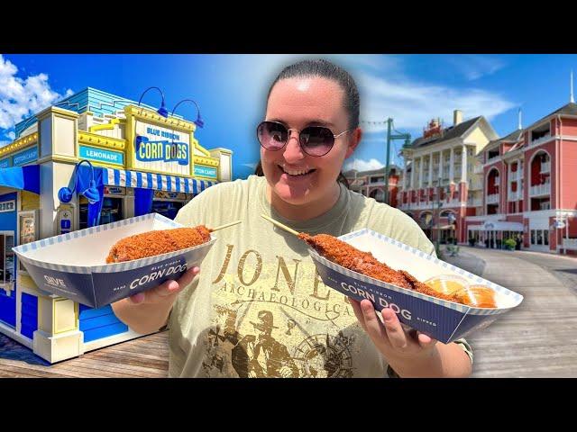 NEW FOOD AT DISNEY WORLD: Blue Ribbon Corn Dogs Is FINALLY Open at Disney's Boardwalk!