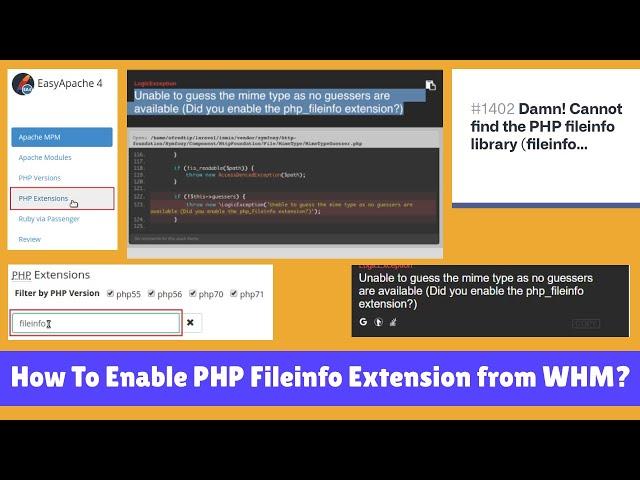 How To Enable PHP Fileinfo Extension from WHM