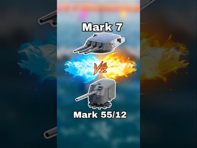 3x Mark 55/12 Vs 3x Mark 7 Cannon, test bb cannon with mark 55 #shorts #modernwarship