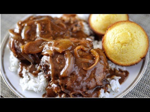 HOMESTYLE HAMBURGER STEAK AND ONION GRAVY RECIPE | EASY COOKING!