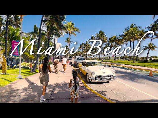 [4K]  Miami Beach Walking Tour 2024, Ocean Drive, Collins Ave & More! #miami #beach #florida