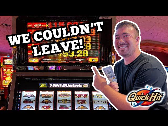 We Couldn't Leave!  Giant Quick Hit Slot Machine!