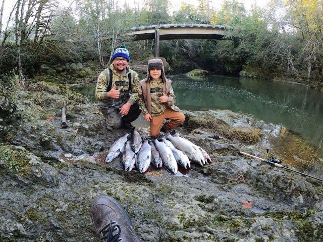 Another Awesome Day Of Coho Fishing! Catching Chrome Coho On Spinners. A Lot Of Action!!