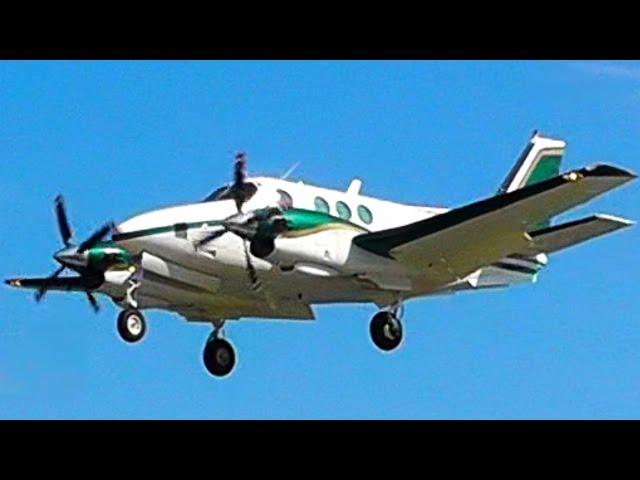 Beech A90 King Air - Landing & Takeoff @ Skiathos, the Second St Maarten - Plane Spotting